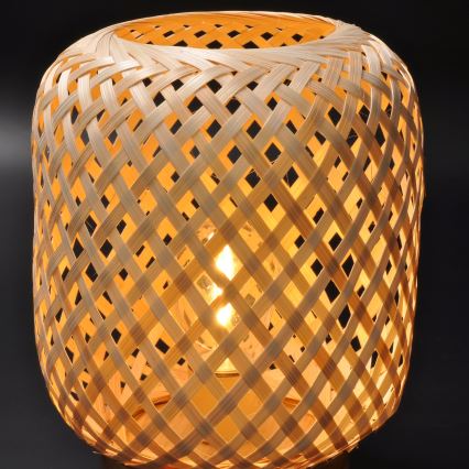 LED Dekoratyvinė stalinė lempa BOHO LED/2xAAA rotangas