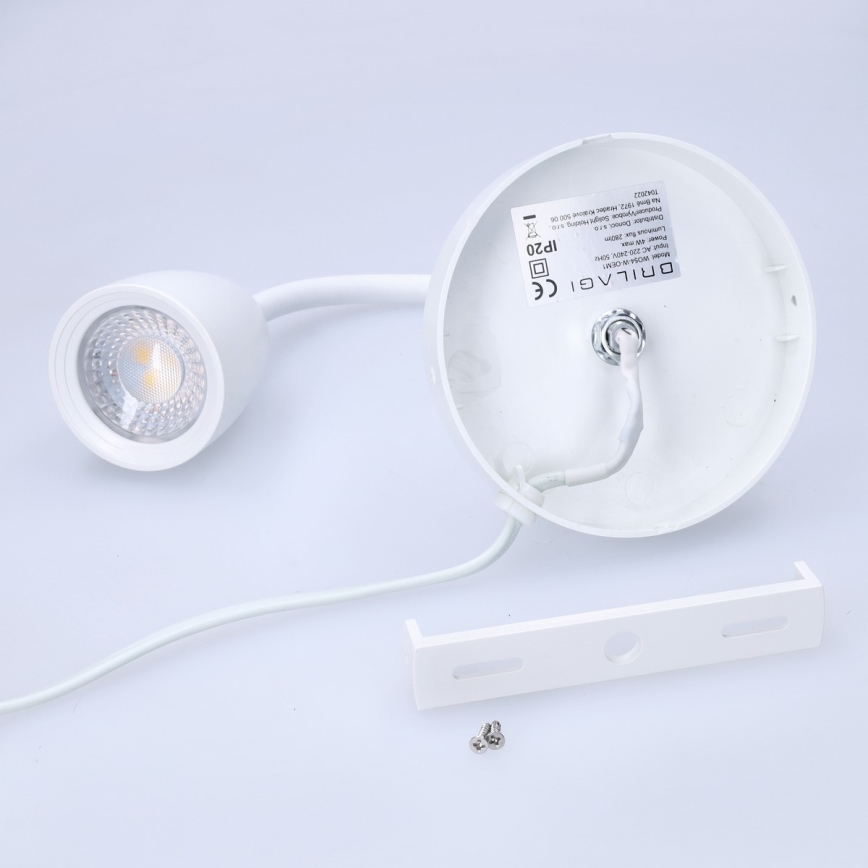 LED Pritemdoma maža sieninė lempa LED/4W/230V
