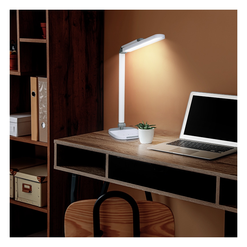 LED reguliuojama jutiklinė stalinė lempa su naktiniu apšvietimu LED/10W/5V 3000/4000/5000K balta