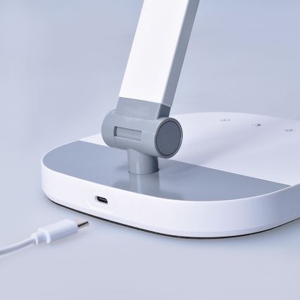 LED reguliuojama jutiklinė stalinė lempa su naktiniu apšvietimu LED/10W/5V 3000/4000/5000K balta