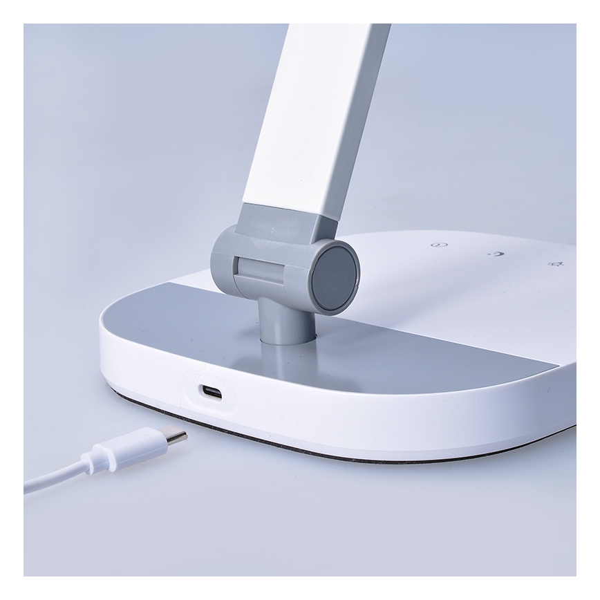 LED reguliuojama jutiklinė stalinė lempa su naktiniu apšvietimu LED/10W/5V 3000/4000/5000K balta