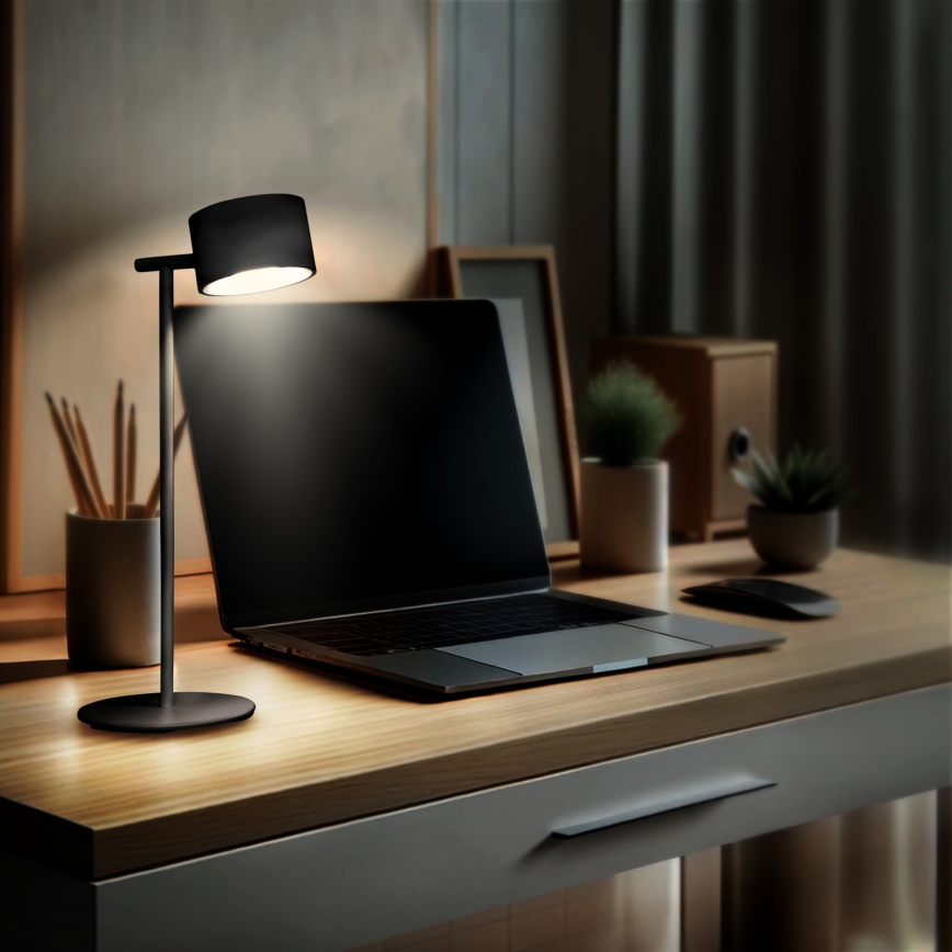 Solight WO68-B-LED Pritemdoma įkraunama lempa 3in1 LED/4W/2000 mAh 3000/4000/6500K juoda