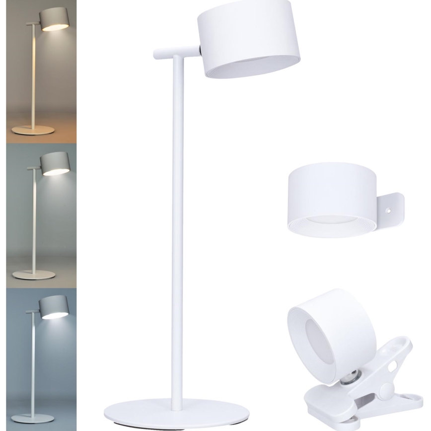 Solight WO68-W-LED pritemdoma įkraunama lempa 3in1 LED/4W/2000 mAh 3000/4000/6500K balta