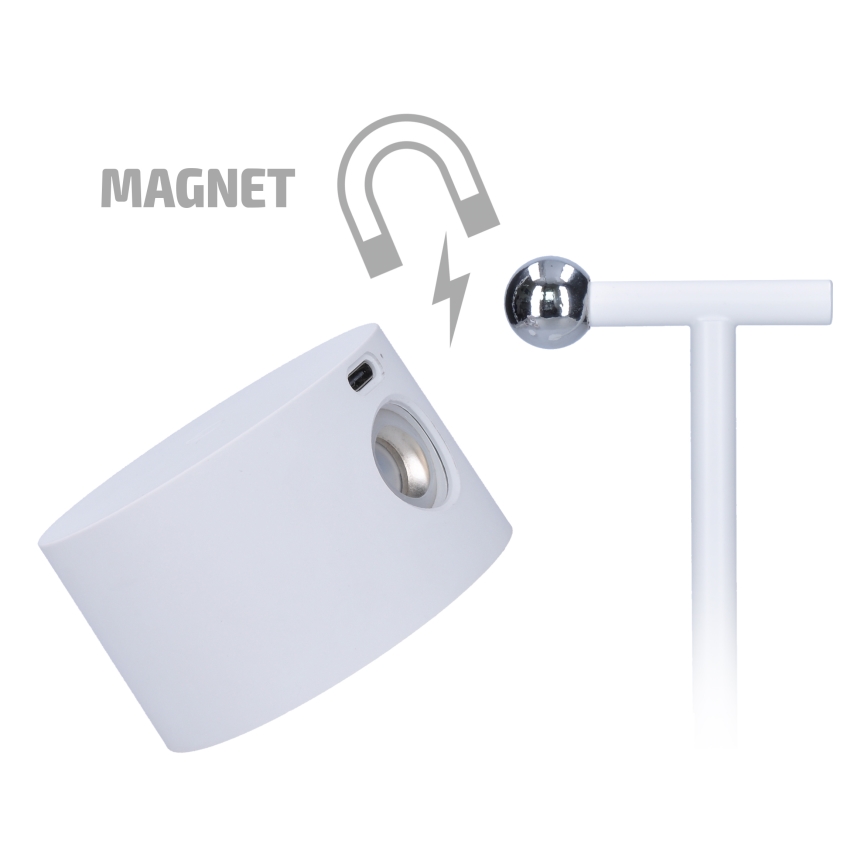 Solight WO68-W-LED pritemdoma įkraunama lempa 3in1 LED/4W/2000 mAh 3000/4000/6500K balta