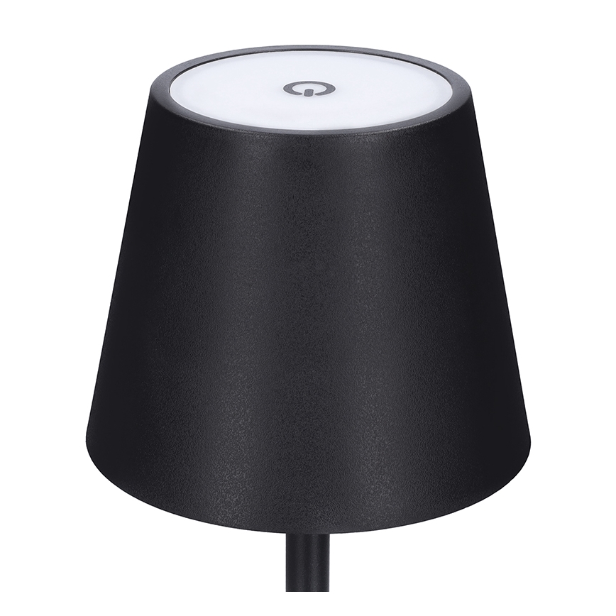 LED reguliuojama įkraunama jutiklinė stalo lempa LUCCA LED/3,7V 3000/4000/6500K 2000 mAh juoda