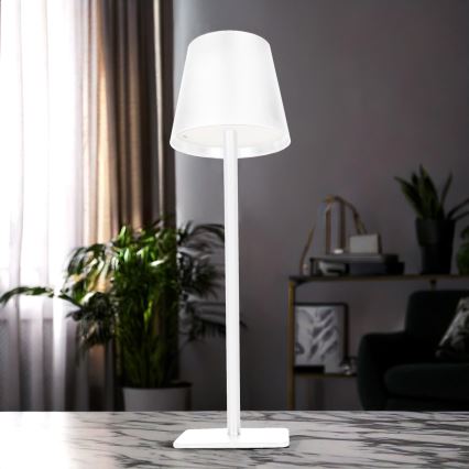LED Dimeriuojama įkraunama jutiklinė stalinė lempa LUCCA LED/3,7V 3000/4000/6500K 2000 mAh balta