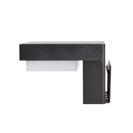 LED Sieninis saulės šviestuvas su judesio ir prieblandos jutikliu PALERMO LED/5W/2000 mAh IP54 juoda
