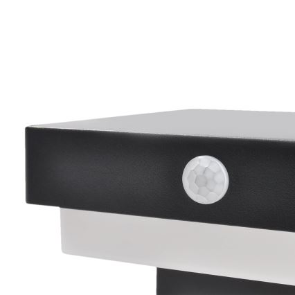 LED Sieninis saulės šviestuvas su judesio ir prieblandos jutikliu PALERMO LED/5W/2000 mAh IP54 juoda