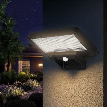 LED saulės prožektorius su jutikliu LED/5W/3,7V 1500 mAh IP54