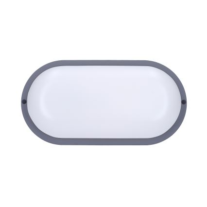 LED sieninis lauko šviestuvas LED/13W/230V 4000K IP54 pilka ovalas