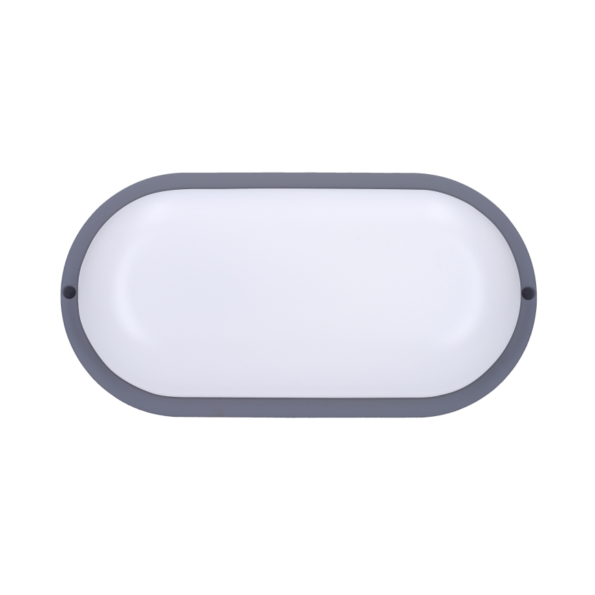 LED sieninis lauko šviestuvas LED/13W/230V 4000K IP54 pilka ovalas