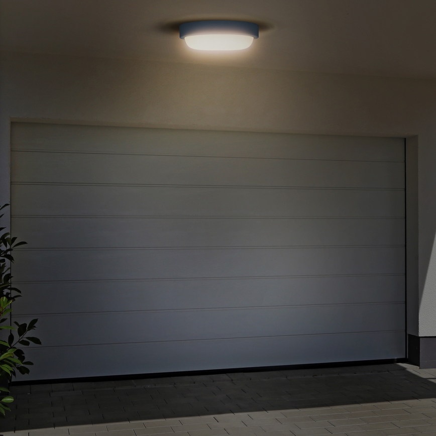 LED sieninis lauko šviestuvas LED/13W/230V 4000K IP54 pilka apvalus