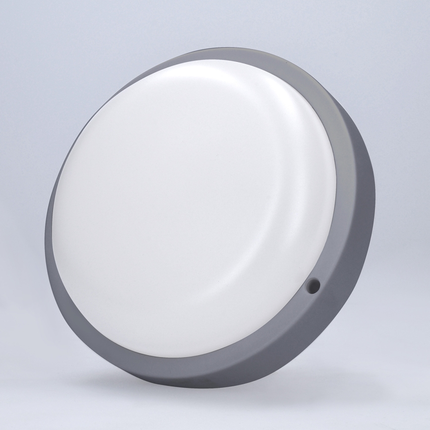 LED sieninis lauko šviestuvas LED/13W/230V 4000K IP54 pilka apvalus