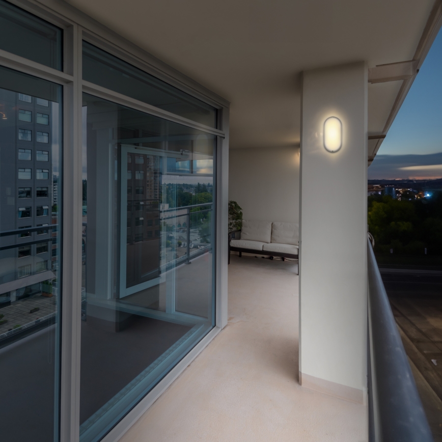 LED sieninis lauko šviestuvas LED/20W/230V 4000K IP54 pilka ovalas