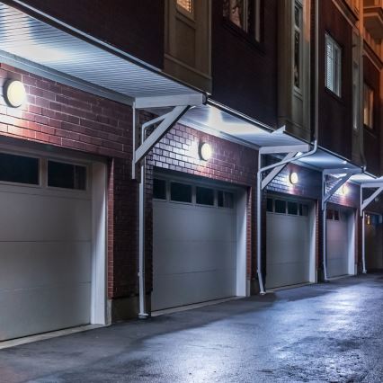 LED sieninis lauko šviestuvas LED/20W/230V 4000K IP54 pilka apvalus