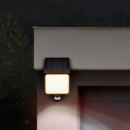 LED Saulės energijos prožektorius su judesio jutikliu LED/11W/3,7V 4400mAh 3000K/4000K/6500K IP54