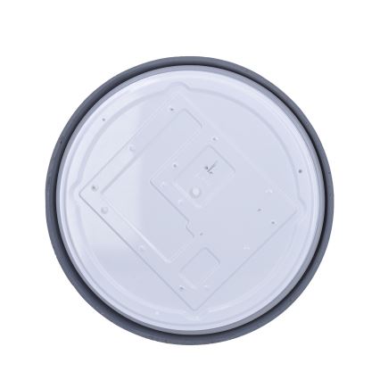 LED Pritemdomas lubinis šviestuvas GREY LED/48W/230V 3000-6500K pilka diametras 38 cm + nuotolinio valdymo pultas