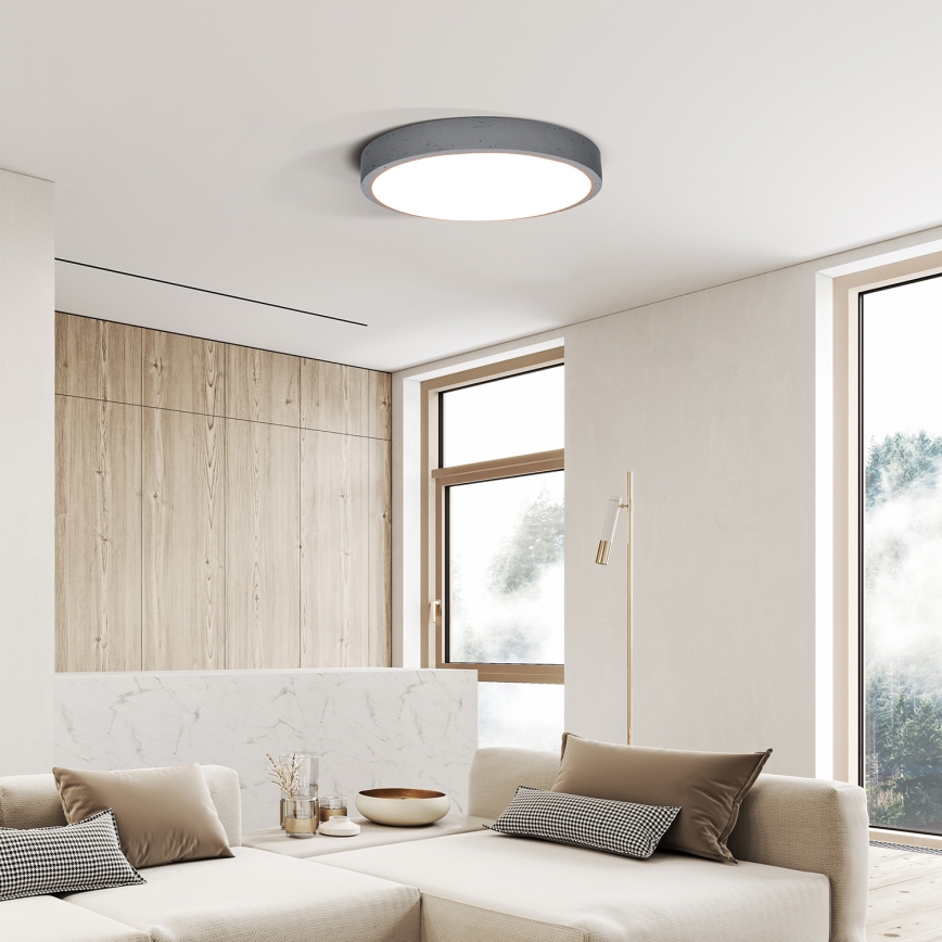 LED Pritemdomas lubinis šviestuvas GREY LED/60W/230V 3000-6500K pilka diametras 49 cm + nuotolinio valdymo pultas