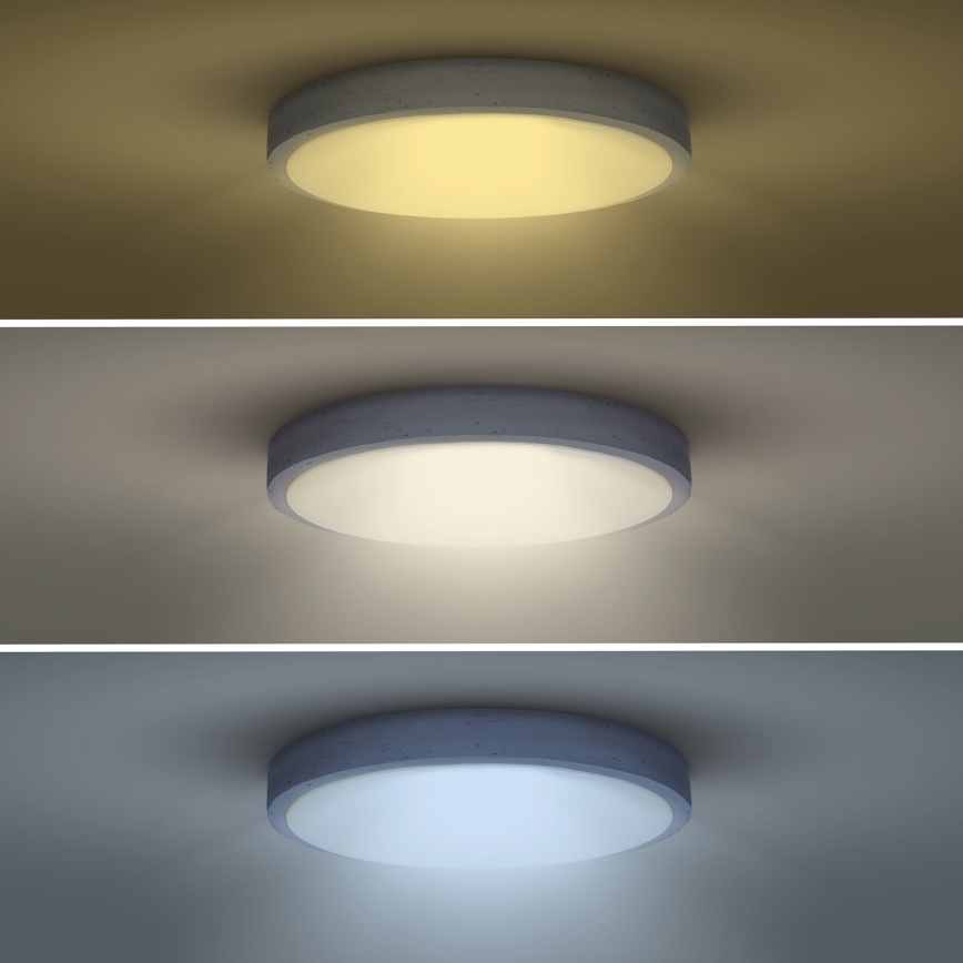 LED Pritemdomas lubinis šviestuvas GREY LED/60W/230V 3000-6500K pilka diametras 49 cm + nuotolinio valdymo pultas