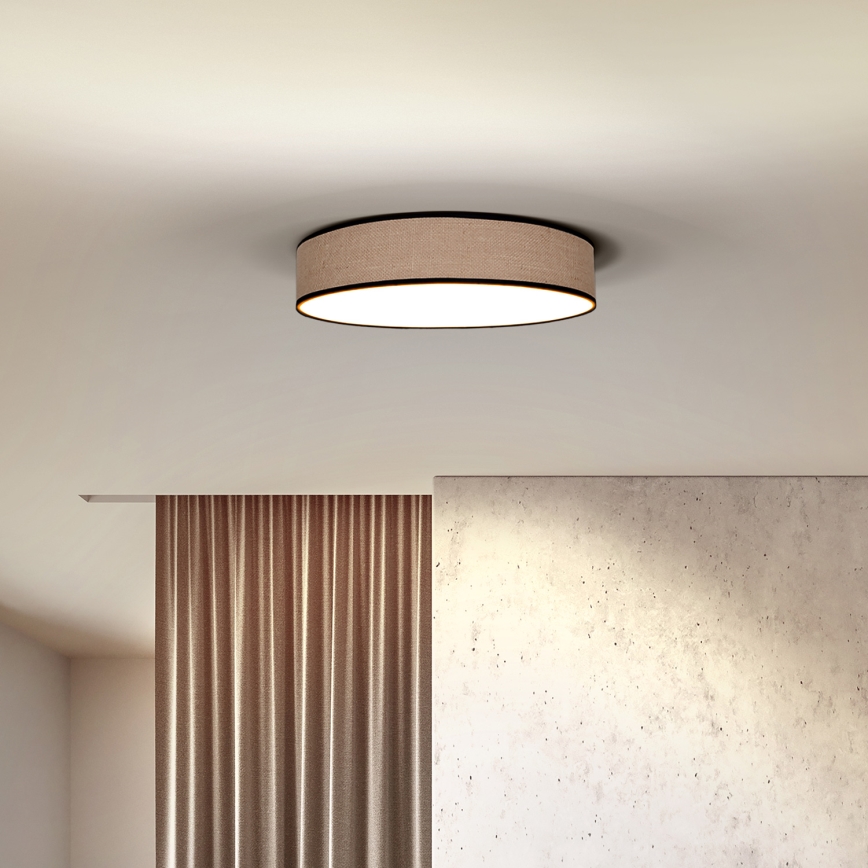 LED Pritemdomas lubinis šviestuvas BROWNIE LED/48W/230V 3000-6500K ruda diametras 40 cm + nuotolinio valdymo pultas