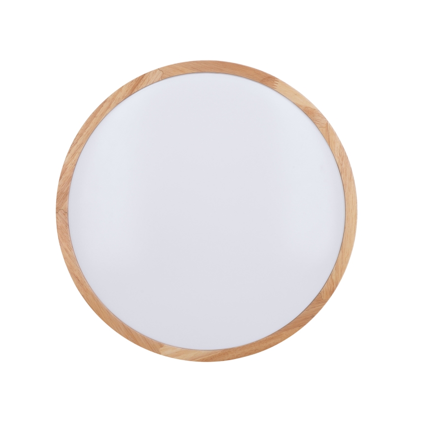 LED Pritemdomas lubinis šviestuvas WOODY LED/48W/230V 3000-6500K ąžuolas diametras 38 cm + nuotolinio valdymo pultas