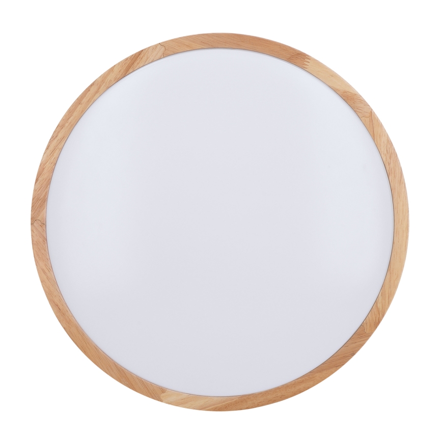 LED Pritemdomas lubinis šviestuvas WOODY LED/60W/230V 3000-6500K ąžuolas diametras 50 cm + nuotolinio valdymo pultas