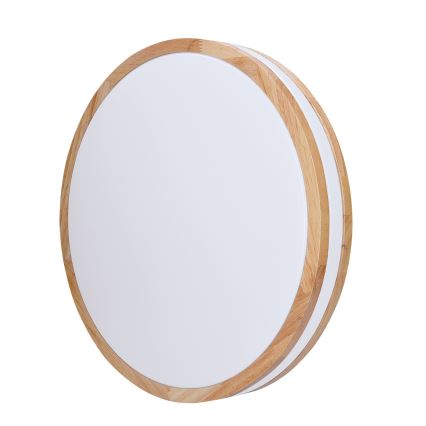 LED Pritemdomas lubinis šviestuvas WOODY LED/60W/230V 3000-6500K ąžuolas diametras 50 cm + nuotolinio valdymo pultas