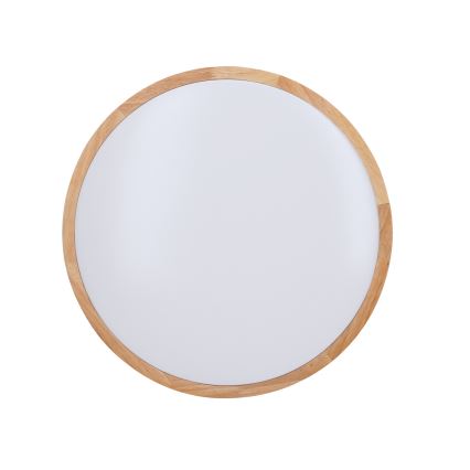 LED Pritemdomas lubinis šviestuvas SOLID OAK LED/48W/230V 3000-6500K ąžuolas diametras 39 cm + nuotolinio valdymo pultas