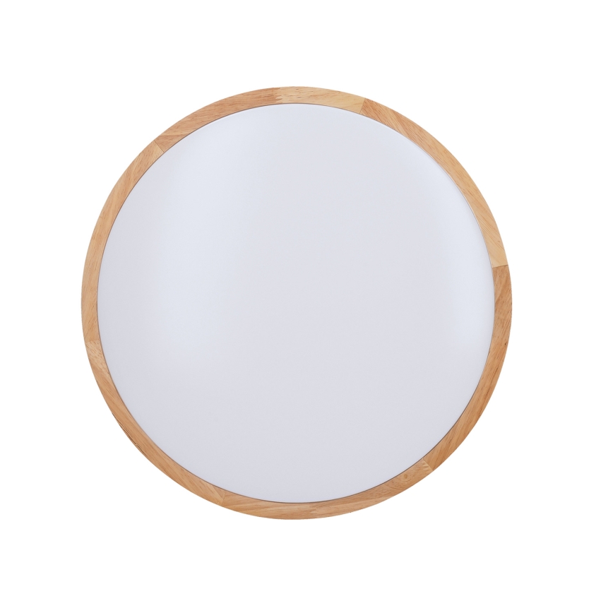 LED Pritemdomas lubinis šviestuvas SOLID OAK LED/48W/230V 3000-6500K ąžuolas diametras 39 cm + nuotolinio valdymo pultas