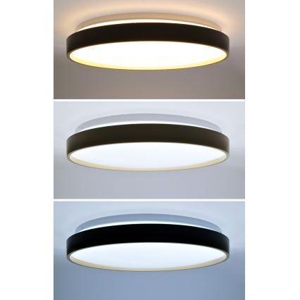 LED Pritemdomas lubinis šviestuvas CALA LED/48W/230V 3000-6500K juoda/auksas + nuotolinio valdymo pultas