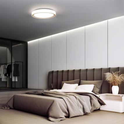 LED RGB pritemdomas lubinis šviestuvas FLOCO LED/30W/230V 3000-6500K + RGB/6W diametras 40cm + nuotolinio valdymo pultas