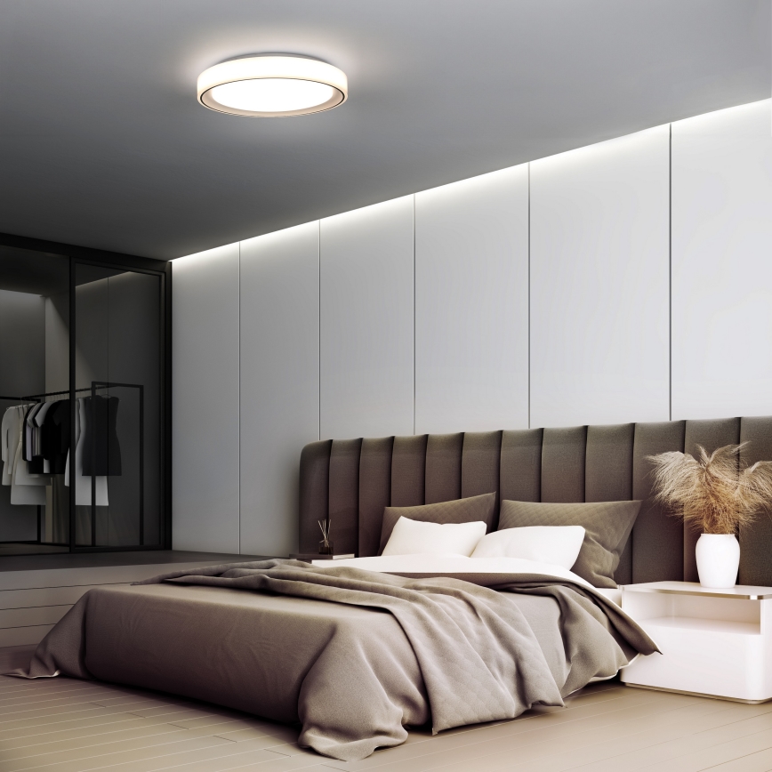 LED RGB pritemdomas lubinis šviestuvas FLOCO LED/30W/230V 3000-6500K + RGB/6W diametras 40cm + nuotolinio valdymo pultas
