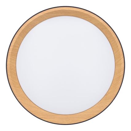 LED Pritemdomas lubinis šviestuvas LARIOS LED/48W/230V 3000-6500K diametras 39 cm juoda + nuotolinio valdymo pultas