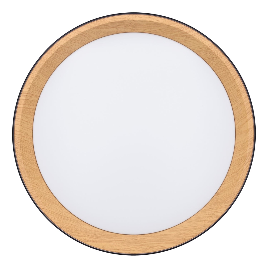 LED Pritemdomas lubinis šviestuvas LARIOS LED/48W/230V 3000-6500K diametras 39 cm juoda + nuotolinio valdymo pultas