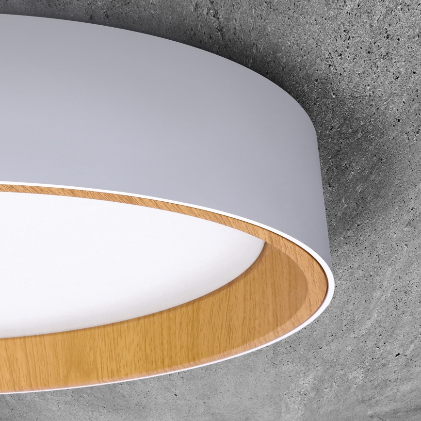 LED Pritemdomas lubinis šviestuvas LARIOS LED/48W/230V 3000-6500K diametras 39 cm balta + nuotolinio valdymo pultas