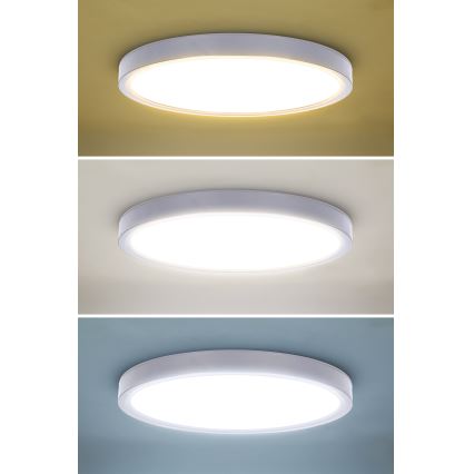 LED Pritemdomas lubinis šviestuvas ESTELA LED/36W/230V diametras 30 cm balta + nuotolinio valdymo pultas