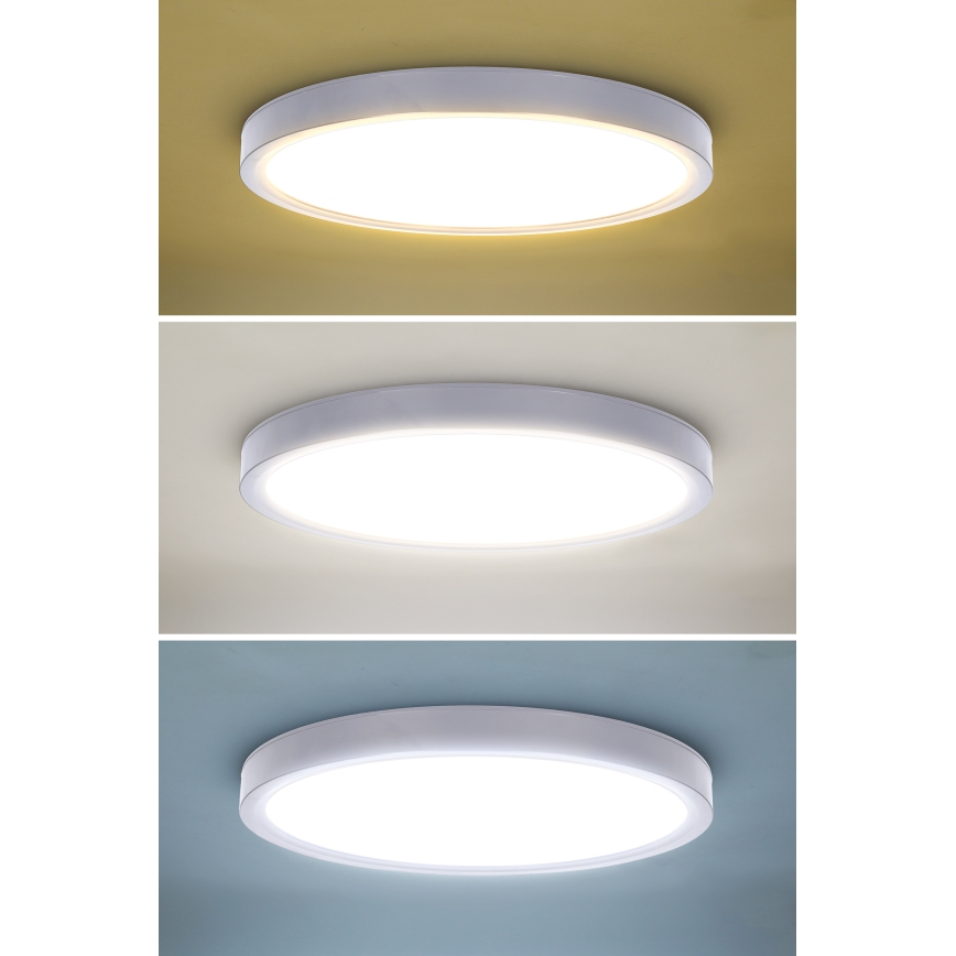LED Pritemdomas lubinis šviestuvas ESTELA LED/36W/230V diametras 30 cm balta + nuotolinio valdymo pultas