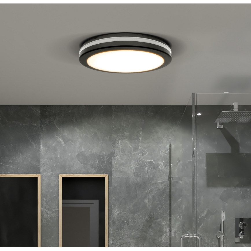 LED šviesos reguliavimas lauko Lubinis šviestuvas LED/36W/40W/44W/230V 3000/4000/6500K IP65 juoda