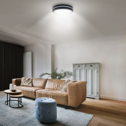 LED šviesos reguliavimas lauko Lubinis šviestuvas LED/36W/40W/44W/230V 3000/4000/6500K IP65 juoda