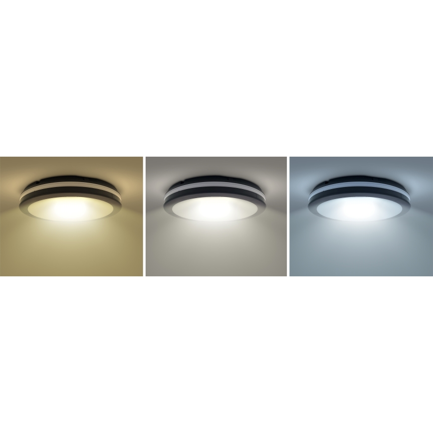 LED šviesos reguliavimas lauko Lubinis šviestuvas LED/36W/40W/44W/230V 3000/4000/6500K IP65 juoda