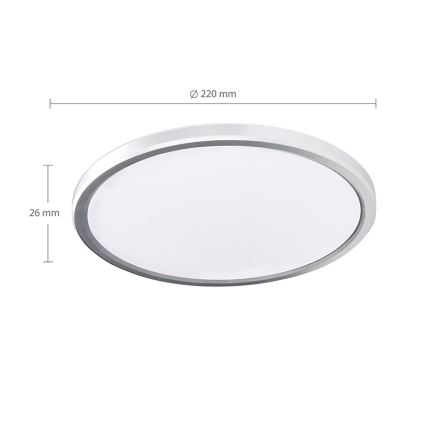 LED vonios kambario lubinis šviestuvas ACATE LED/18W/230V 3000/4000/6000K skersmuo 22 cm IP54
