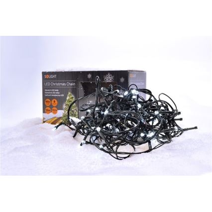 LED lauko girlianda 100xLED/8 funkcijų IP44 13m šaltai balta