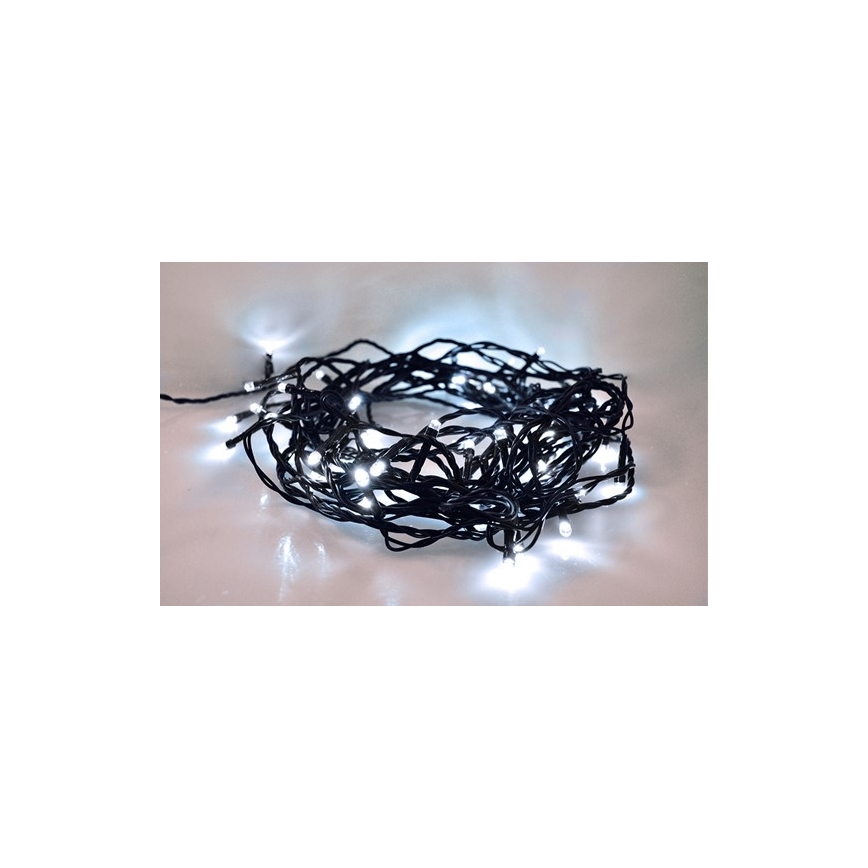 LED Lauko Kalėdinė girlianda 100xLED/8 funkcijos IP44 13m šalta balta