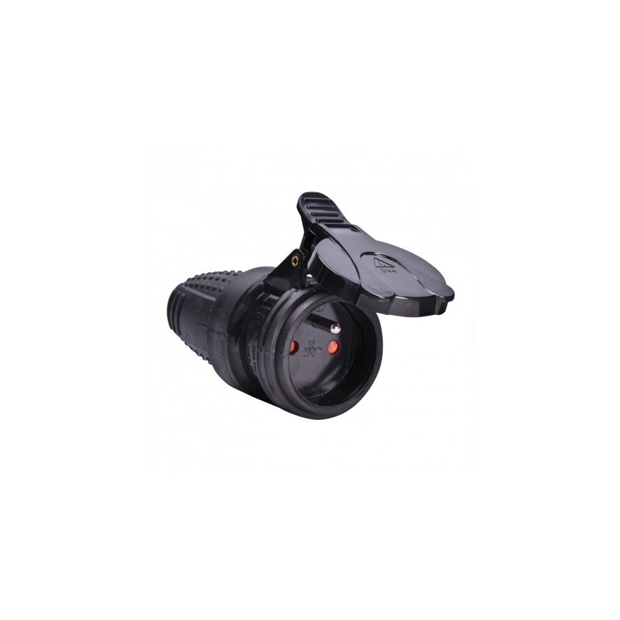 Soligth P77 - Guminis kištukas drėgnai aplinkai 230V/16A IP44