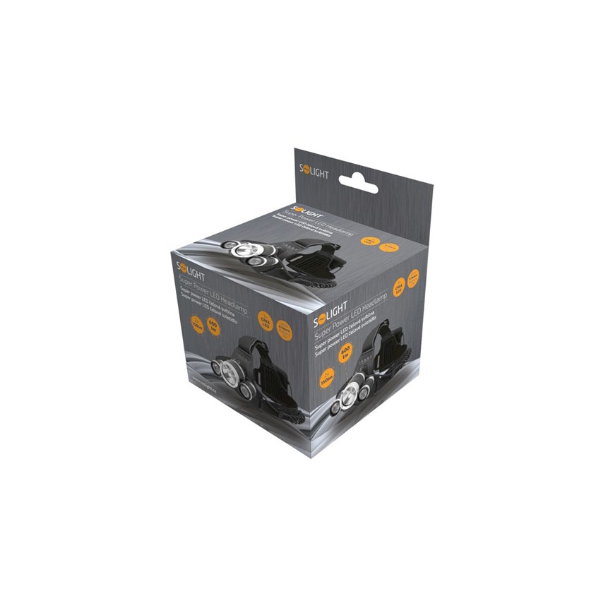 Soligth WH23 - LED prožektorius ant galvos 3x Cree chip/ 4xAA