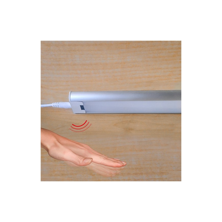 LED Pritemdomas virtuvinis šviestuvas, montuojamas po spintelėmis su judesio jutikliu LED/9W/230V