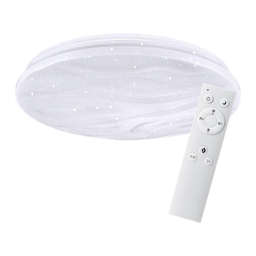 Soligth WO736 - Pritemdomas lubinis LED šviestuvas su nuotoliniu valdymu WAVE LED/30W/230V