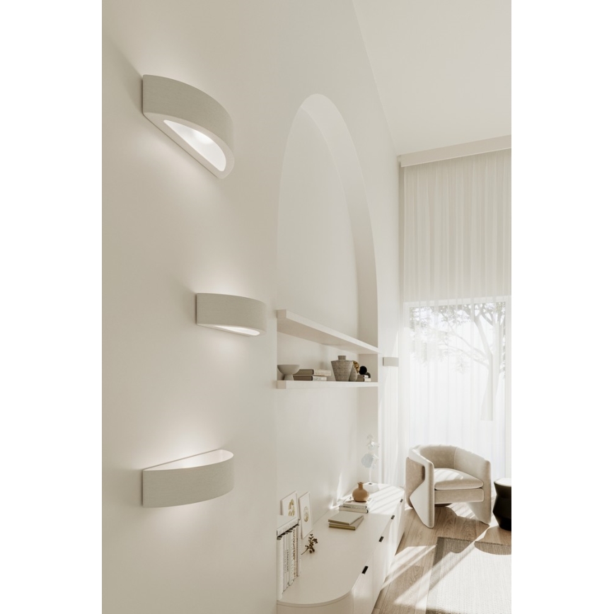 Sieninis šviestuvas ATENA 1xE27/60W/230V 40,5 cm balta