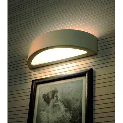 Sieninis šviestuvas ATENA 1xE27/60W/230V 40,5 cm balta