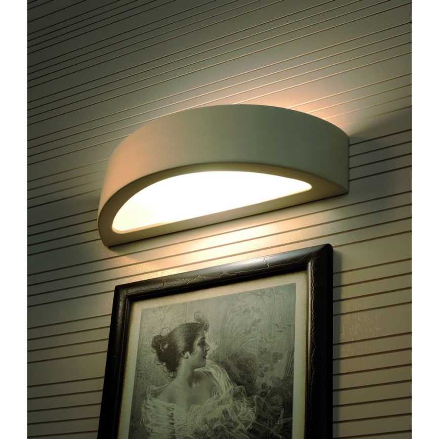 Sieninis šviestuvas ATENA 1xE27/60W/230V 40,5 cm balta